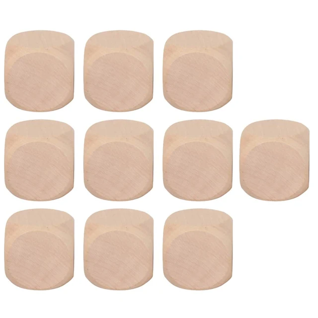 Wooden Dice Crafting Kit 10PCS Blank Wood Cubes for Painting, Engraving, and More Let Your Imagination Run Wild