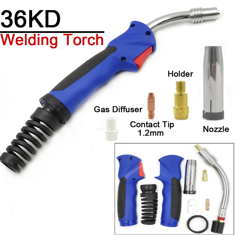 MIG MAG MB 15AK 24KD 36KD Professional Welding Torch Air Cooled Contact Tip Swan Neck Holder Gas Nozzle European Type welding torch