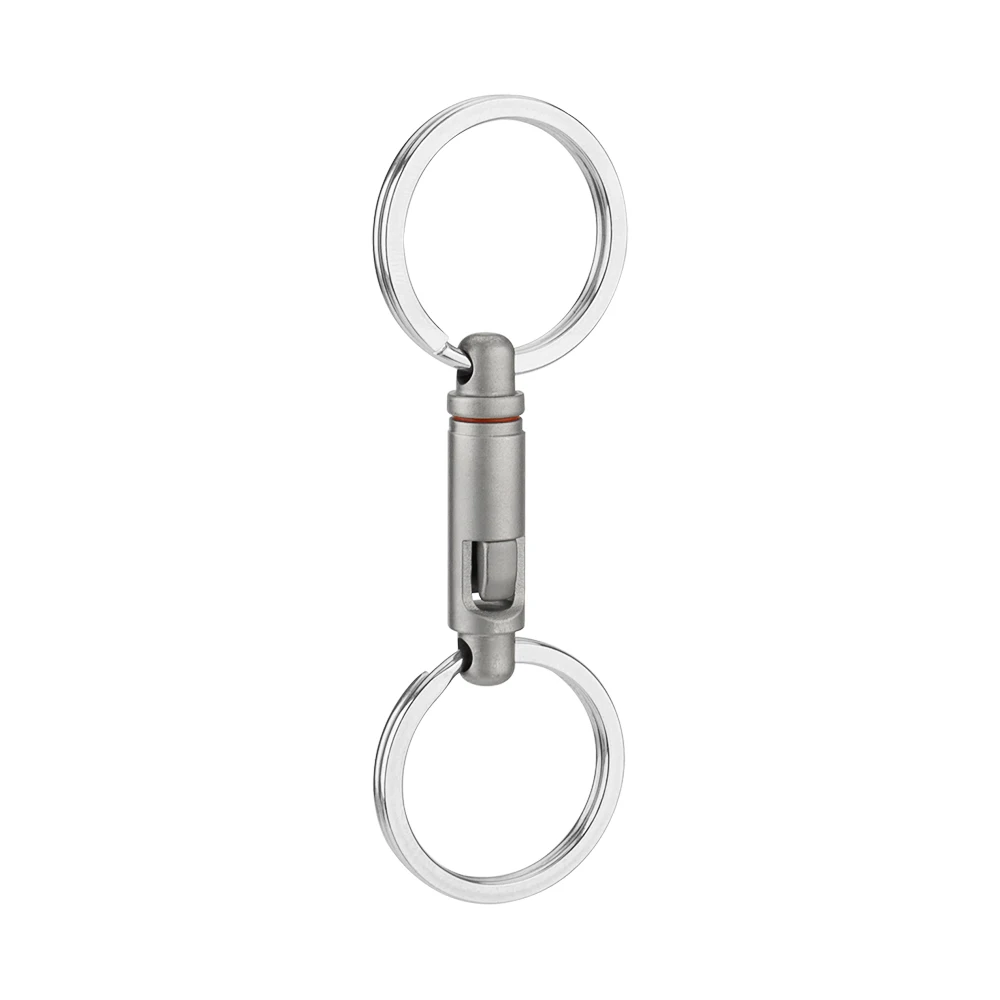 Titanium Buckle Keychain Accessories Titanium Alloy Quick Hook Buckle Outdoor Small Tool Elastic Fastener Keyring