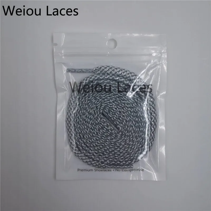 (30pairs/lot) Weiou Glitter Metallic Shoelace Flats Sneaker Sparkle Strings Magic 3M Reflective Visibility Shoe Laces Bootlace