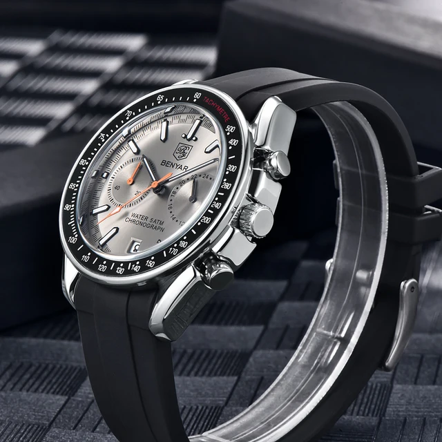 2022 New BENYAR Moon Watch For Men Luxury Quartz Chronograph Men Watches Sports Waterproof Automatic Luminous Clock Reloj Hombre 4