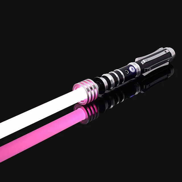Colorful Metal Lightsaber Toy with RGB Lighting Effects