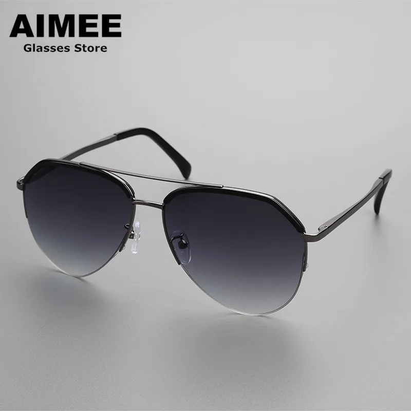 

Men's Pilot Polarized Driving Sunglasses Anti-ultraviolet Light Luxury UV400 Sun Glasses Gradient Lens Women Myopia Eyewear Gafa