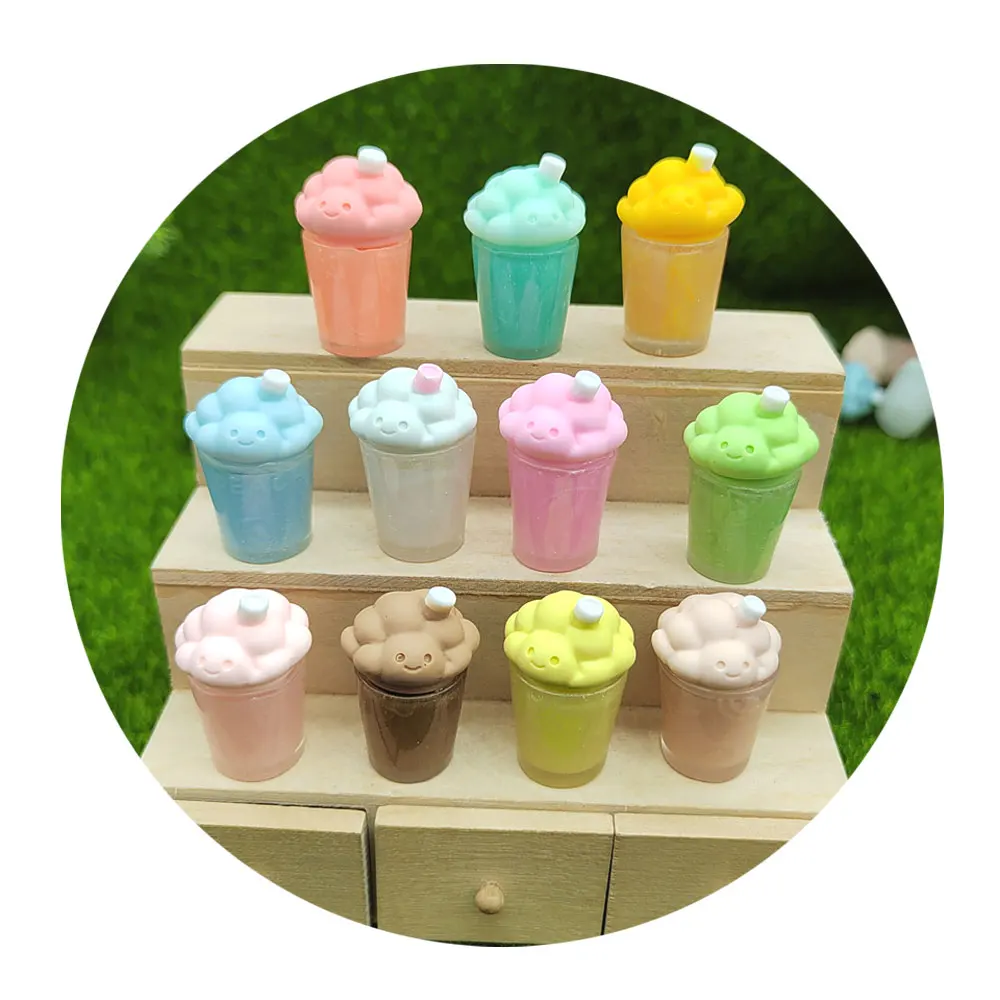 

Светящийся Блестящий 3D Кабошон из смолы с мороженым для скрапбукинга, украшение для телефона, ювелирные изделия «сделай сам», миниатюрный кукольный домик