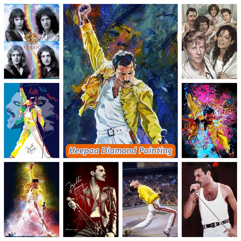 

Freddie Mercury Rock Music 5D DIY Diamond Painting Mosaic Embroidery Queen Legendary Singer Cross Stitch Home Decor Gift