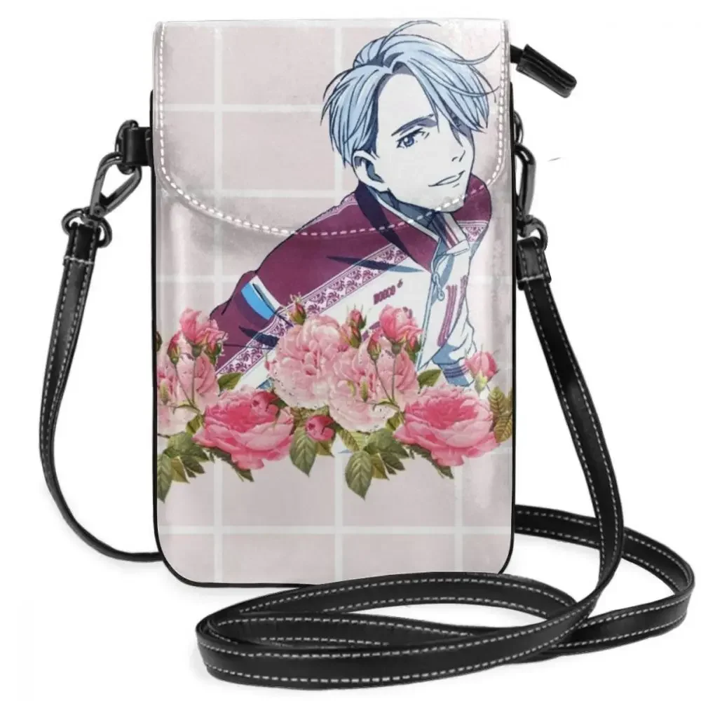 

Yuri On Ice Shoulder Bag Big Gay Viktor Leather Bag Women Pattern Women Bags Trendy Small Student Multi Pocket Crossbody Purse