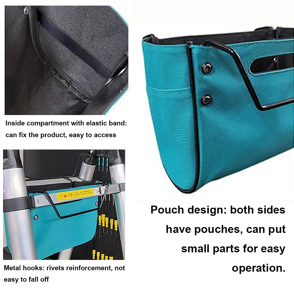 Telescoping Ladder Tool Bag Tool Hanging Bag Multifunctional Oxford Cloth Portable Storage Bag for Carpenter Plumber Electrician