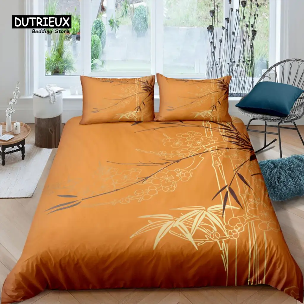 Baby Crib Bedding Set Home Living Luxury 3D Bamboo Bedding Set Kids Duvet Cover Pillowcase Kids Bedding Set Queen and King EU/US/AU/UK Size