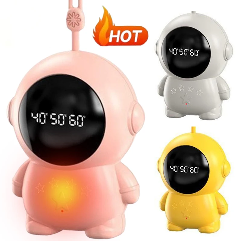 Hand Warmer Astronaut Shape Portable Rechargeable Quick Heat 3 Temperature Setting Hand Warmer For Winter Outdoor Camping