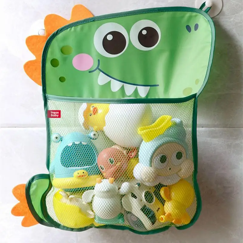 Cute Mesh Bag Bathroom Storage Organizer Net Pouch Cartoon Animal Shower Hanging Basket Holder For Children Baby Bath Water Toy 3