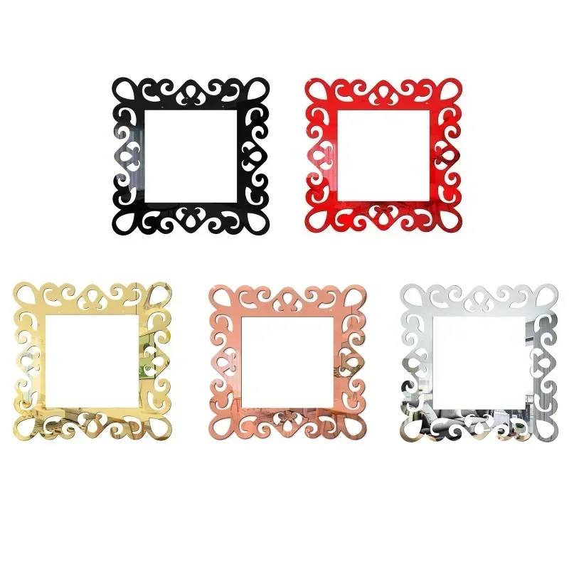 Self-Adhesive 3d Panels Wall Sticker Light Switch Cover Mirror Face Stickers on The Wall Home Room Decoration Photo Frame Shape
