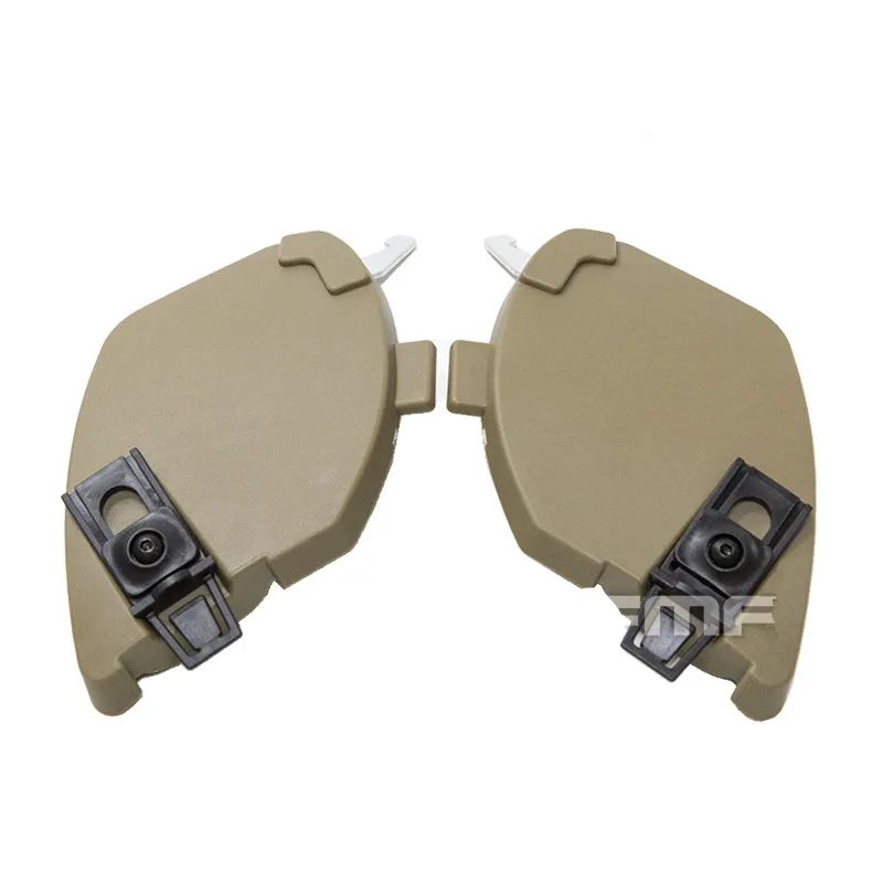 Tactical Airsoft Wendy Helmet Side Covers, Ear Protection for EX Ballistic Helmet 3.0 Guide Rail, Ears Head Protection
