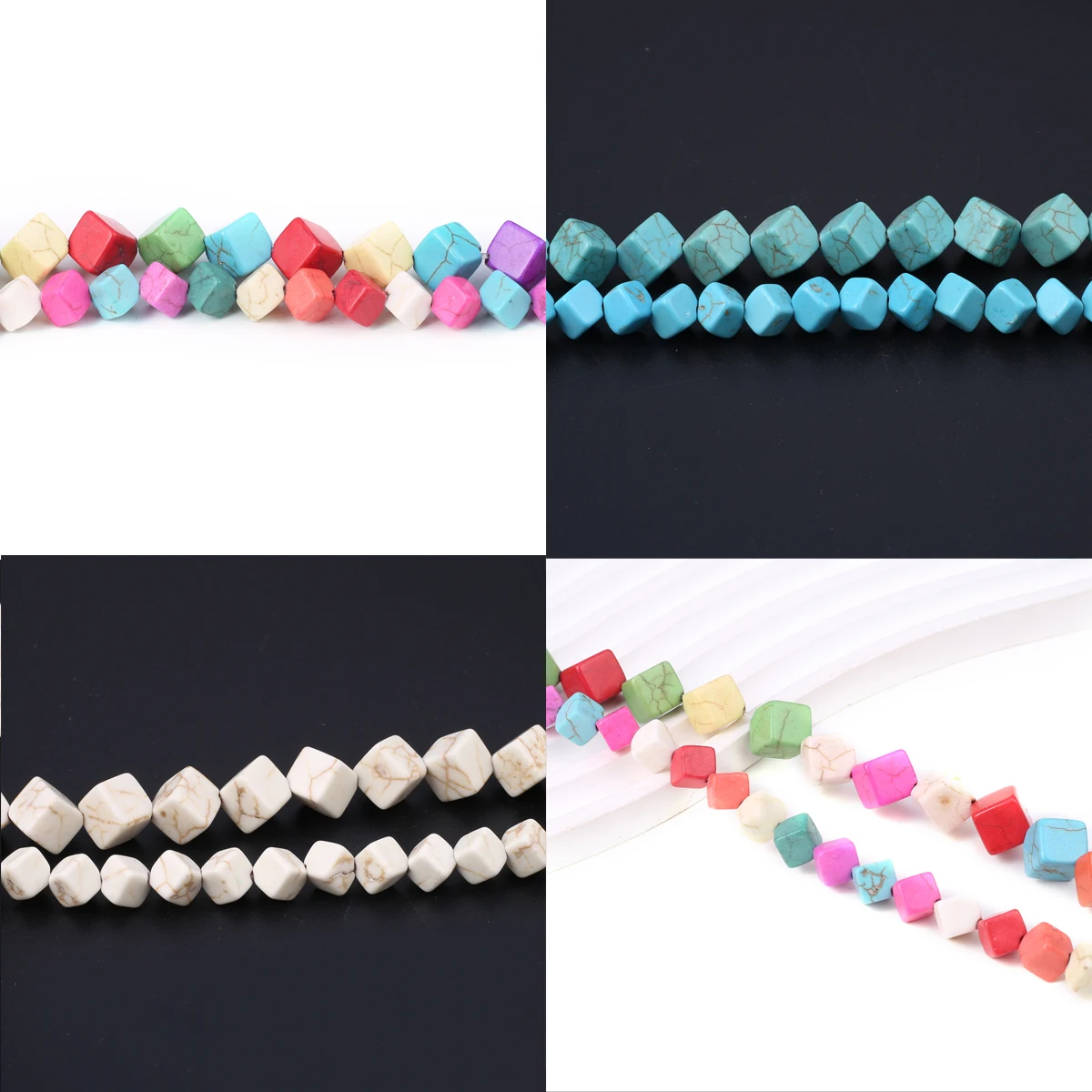 

Square Turquoise Beads Colored Turquoise Beads DIY Jewelry Making Necklace Earrings Bracelet Accessorie For Woman 6/8mm