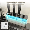 Sink Stainless Steel Kitchen Apartment Large Single Slot With Knife Holder Multifunction Wash Basin For Kitchen 5