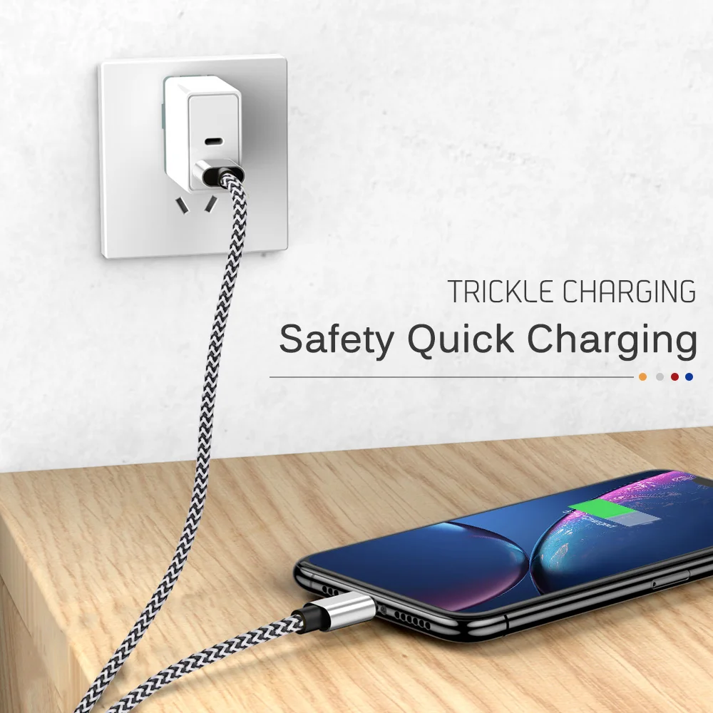 Durable Nylon Braided USB Data Charger Cable - Fast Charging Cord