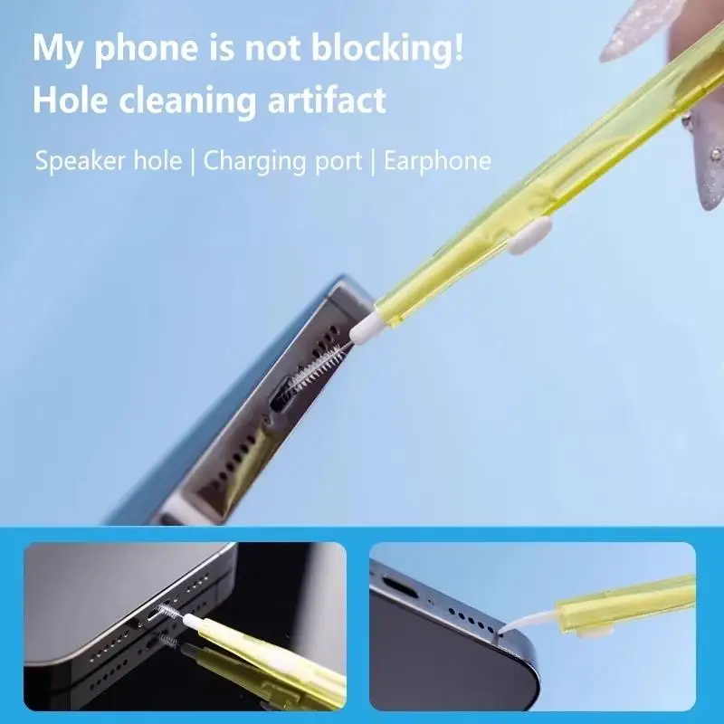 Kit Pratico per la Pulizia del Telefono: Set di Spazzole Morbide e Tappi Antipolvere per Porte di Ricarica, Altoparlanti e Auricolari - Image 4