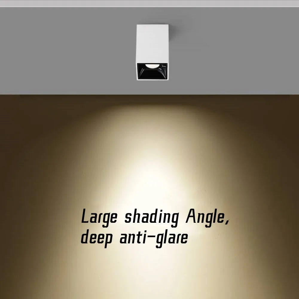 LED Downlights Square Anti-glare Ceiling COB Spotlight 5W10W14W20W30W 1-5 head Grid line lights 85-265V Interior lighting