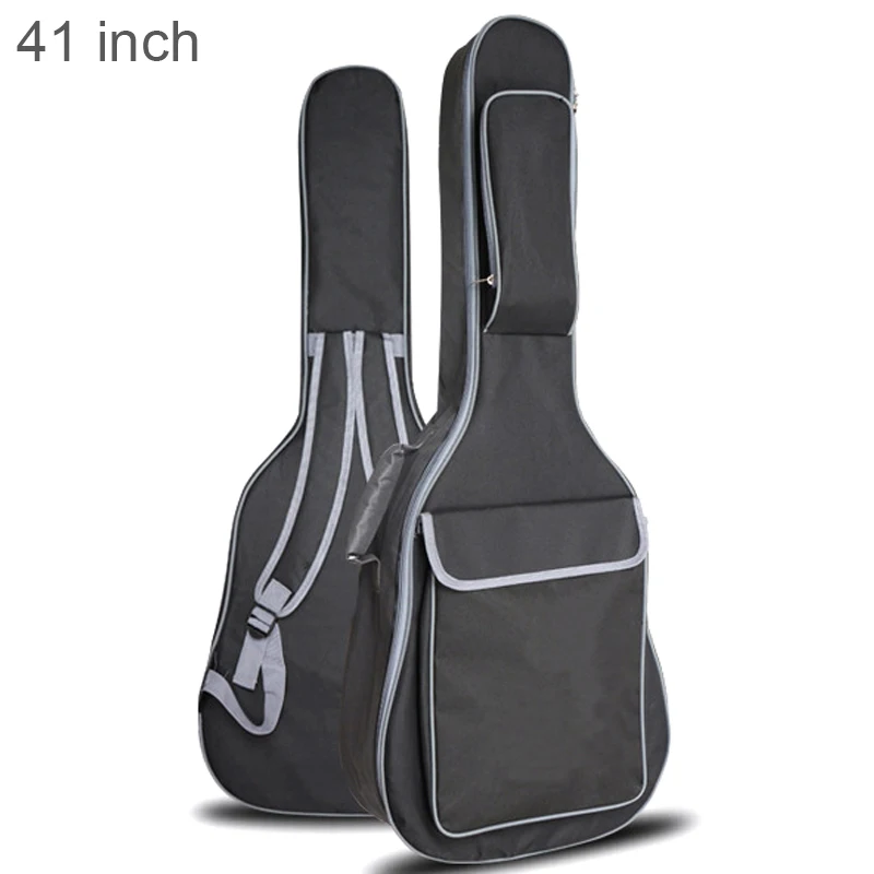 40/41 Inch Oxford Fabric Acoustic Guitar / Electric Guitar Double Straps Padded Soft Case Gig Bag Waterproof Backpack