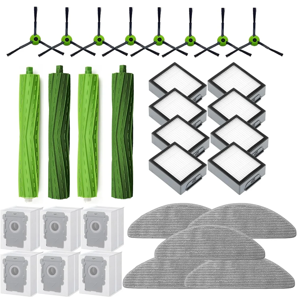 

Accessories Kit for iRobot Roomba Combo I5+J5+ Robot Vacuum- Brush Rollers Hepa Filters Mop Pads Side Brush Dust Bags