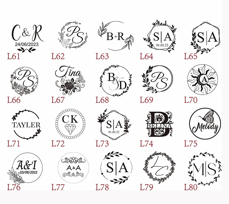 Custom Wax Seal Stamp Kit for Wedding Invitation wax seal stamp rubber stamp kit