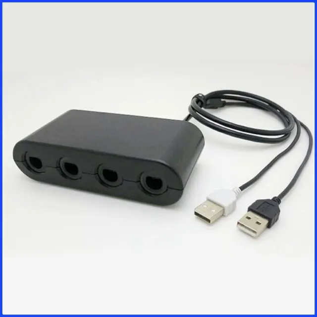 For Gamecube Controller Adapter for Nintendo Wii U and PC USB - the ultimate gaming accessory for multi-player fun!