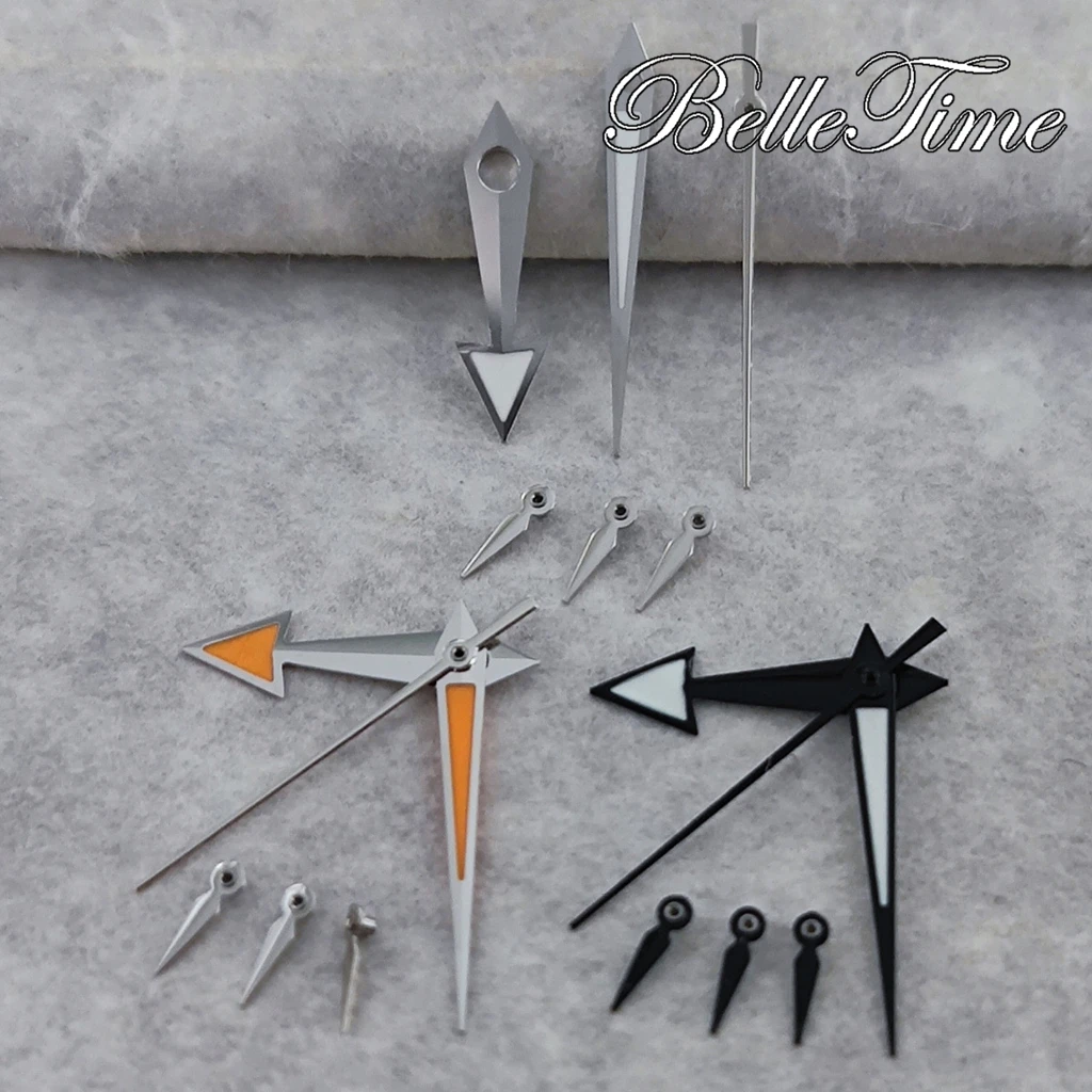 Silver and Orange Luminous Watch Hands - Premium Accessories