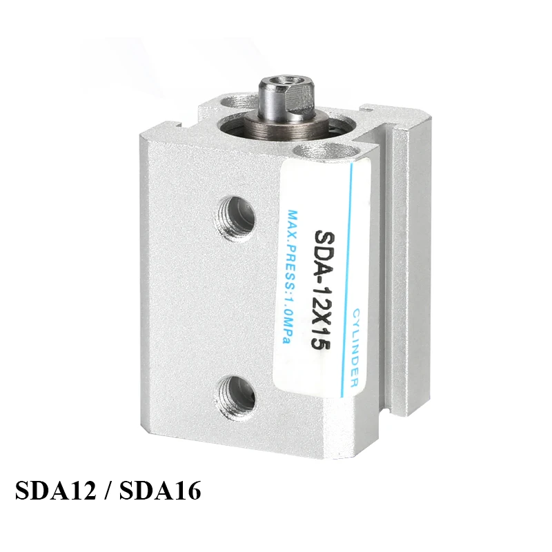 Air Cylinder SDA Series Pneumatic Compact Cylinder 12 16 20 25 32 40 50 63 80mm Bore to 5 10 15 20 25 30 35 40 45 50mm Stroke