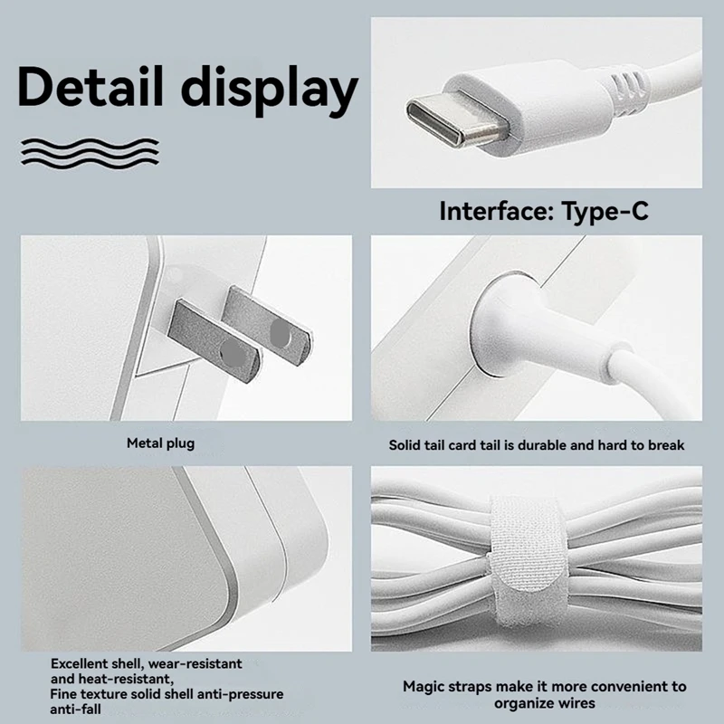 90W USB C Laptop Power Adapter Type C Power PD Wall Fast Charger For Laptop EU Plug