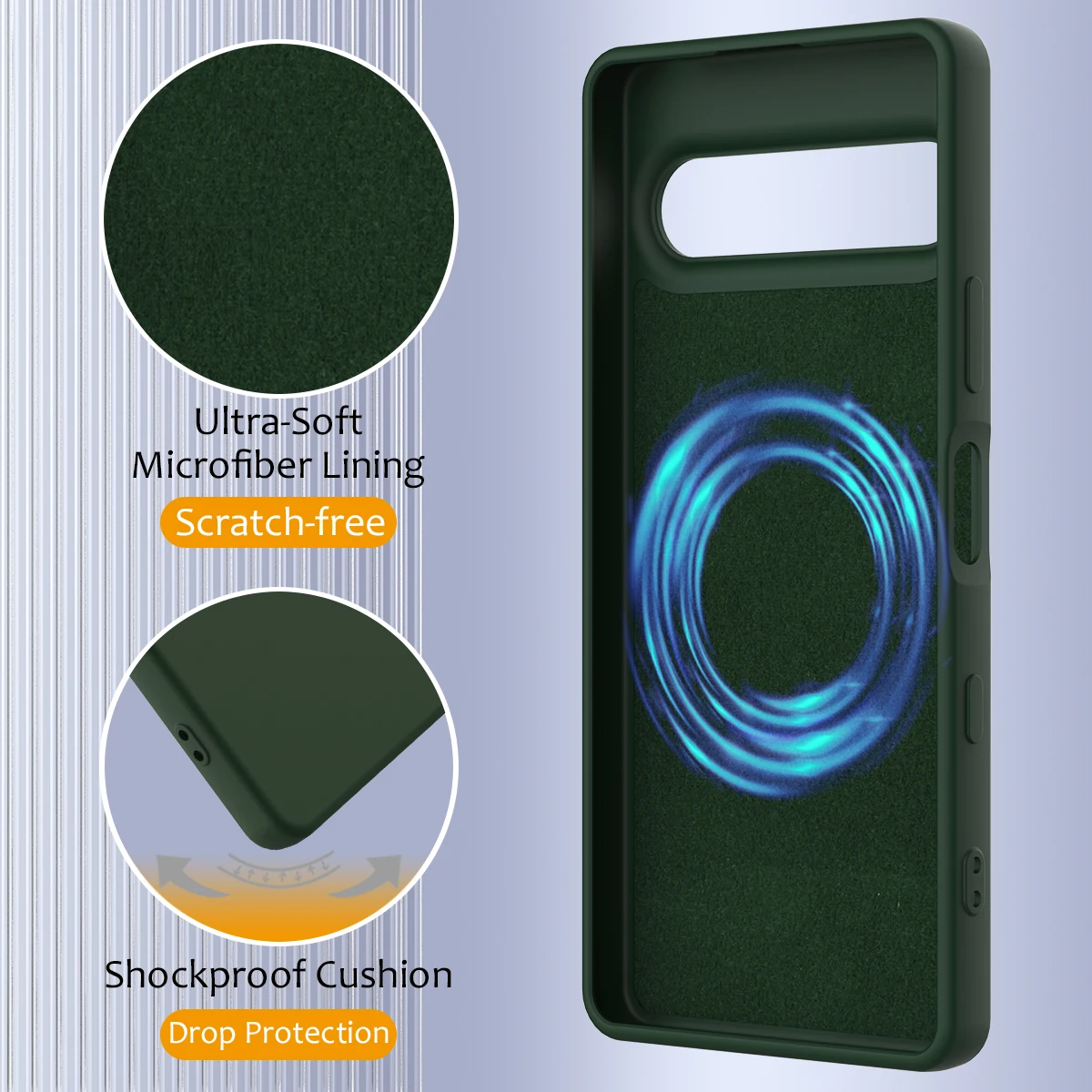 Official Liquid Silicone Magnetic Cover Case
