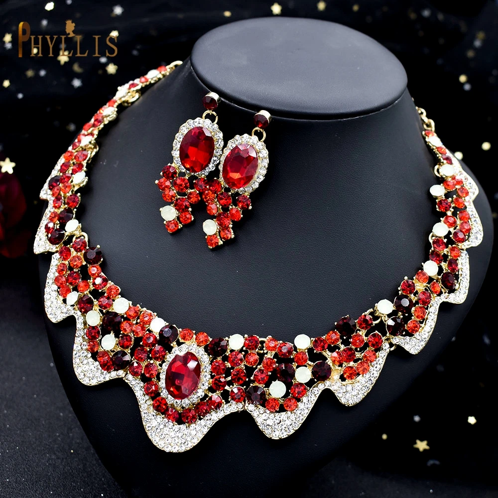 

C41 Charming Costume Accessories Earrings And Necklace Jewelry Sets Wedding Bridal Formal Party Prom Jewelry Sets