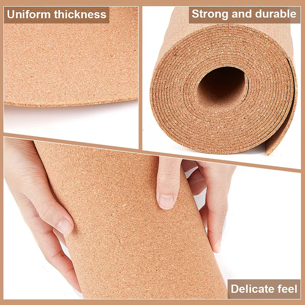 1개 29.7X21cm 천연 코르크 시트, DIY 공예용 벽 코르크 보드, 컵받침, 사진 및 메모 디스플레이, 파티 장