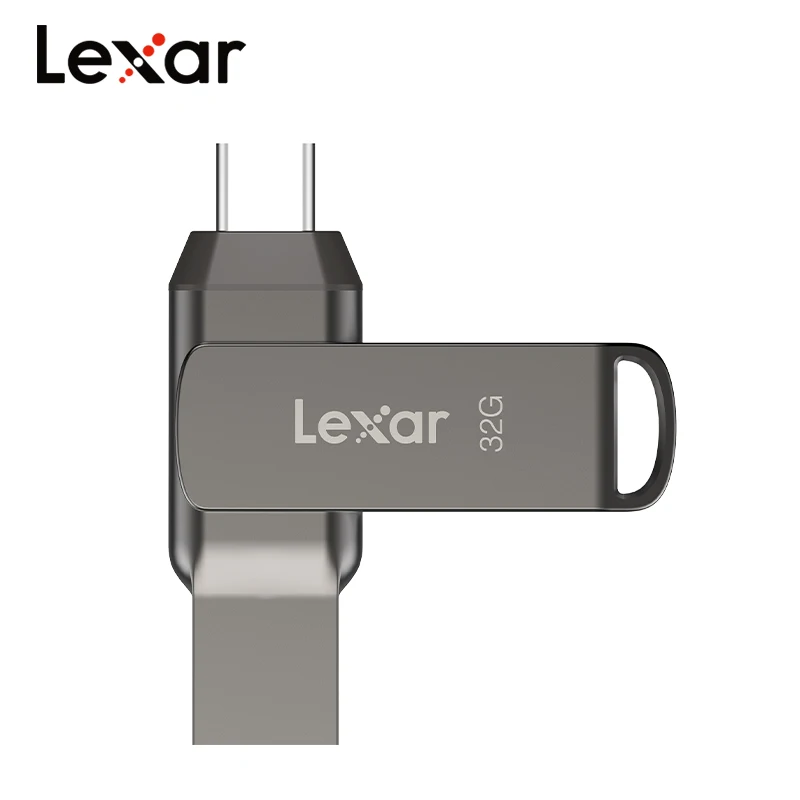 Original Lexar USB3.1 JumpDrive TYPE-C D400 Encrypted 256GB 128GB 64GB 32GB Metal 130MB/s Udisk Flash Memory Stick for Desktop USB Flash Drive