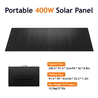 Kit de panneaux solaires portables 400W, chargeur solaire pliable et étanche pour le camping, les camping-cars et les stations d'alimentation hors réseau 8