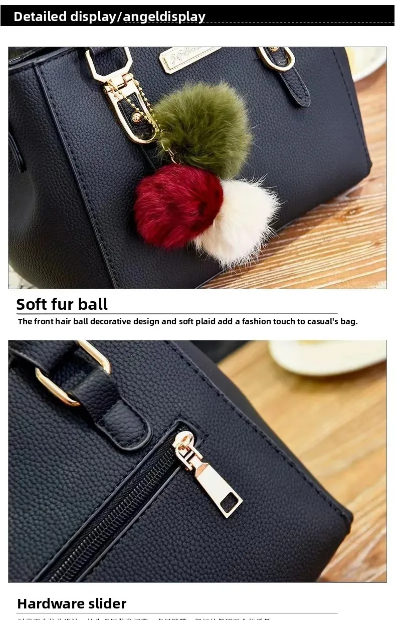 Women's Double Layer Portable One Shoulder Bag