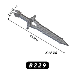 Medieval Weaponry Building Blocks: Shields, Spears & Axes Toy Set (PJB229)