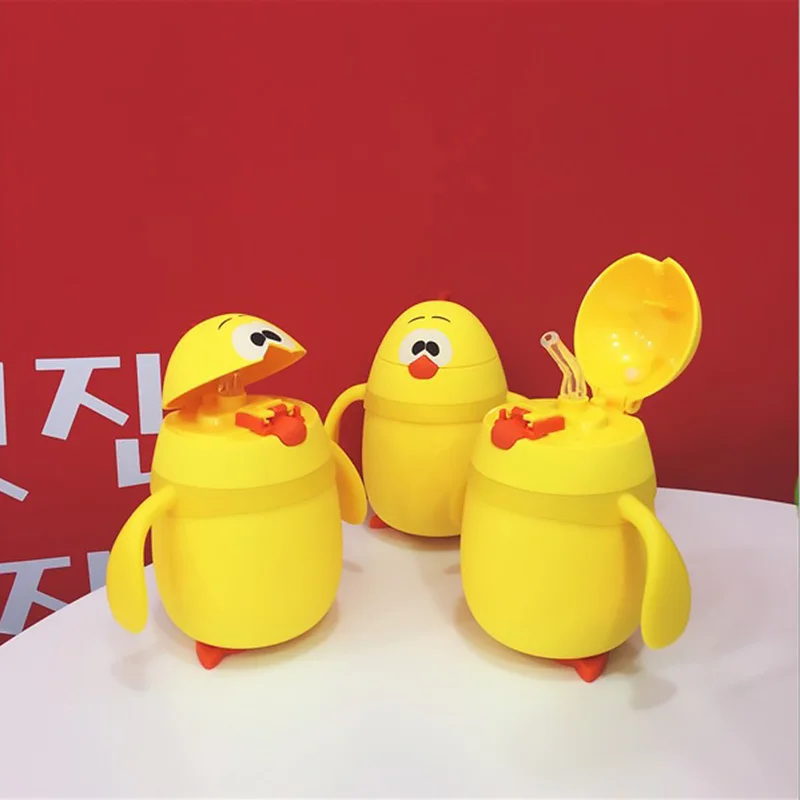 

200ml Baby Water Bottle Insulation Bottle Portable Handle Straws Cups Anti-drop Children Cartoon Cup Creative Gift Straw Cup