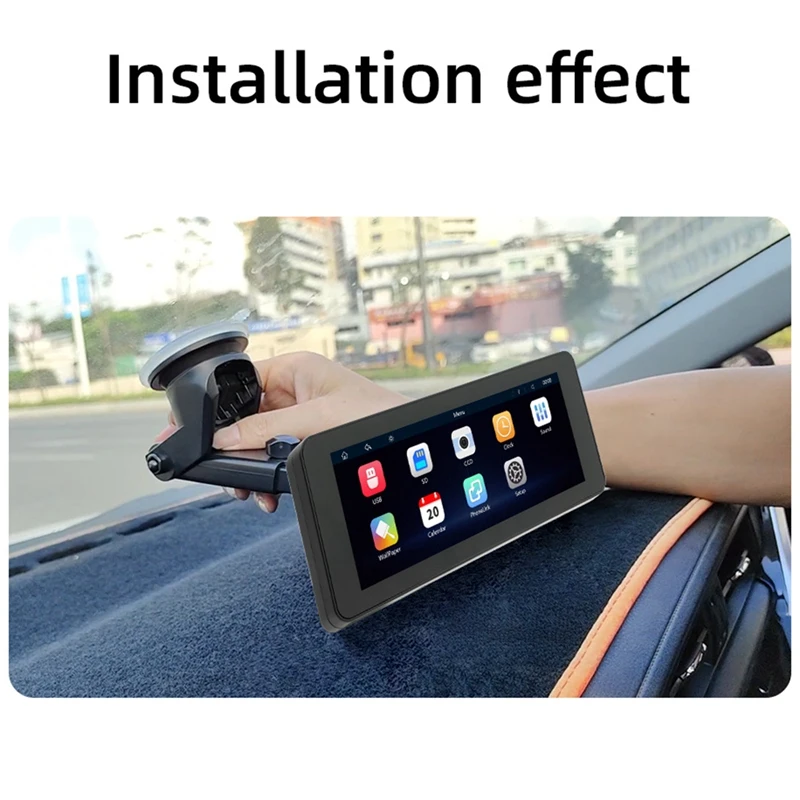 

6,86 дюймовый автомобильный сенсорный экран беспроводной Carplay Android автомобильный портативный Радиоприемник Bluetooth MP5 мультимедийный хост + кнопка