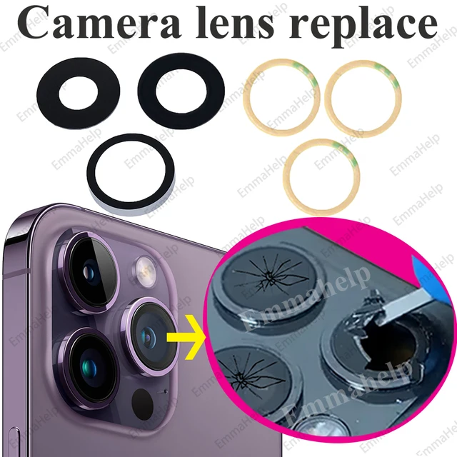 10pcs/pack Back Camera Glass For IPhone 12 Pro 11 Pro Max X XR XS Max 7 8  Plus Rear Camera Cover Lens 3M Sticker Holder - Buy 10pcs/pack Back Camera  Glass For