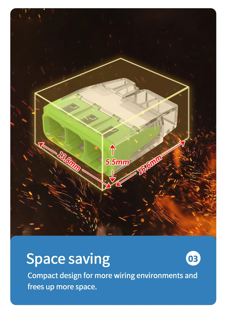 Description Picture 6 of item20/50pcs Direct Plug Type Electrical Wire Quick Connector Wiring Terminal Suitable For 20-14AWG