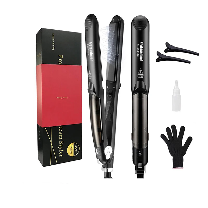 Fashion Women Steam Hair Straightener Anti-scalding Ceramic Flat Iron Curling Iron and Straightening Tools for Home 6