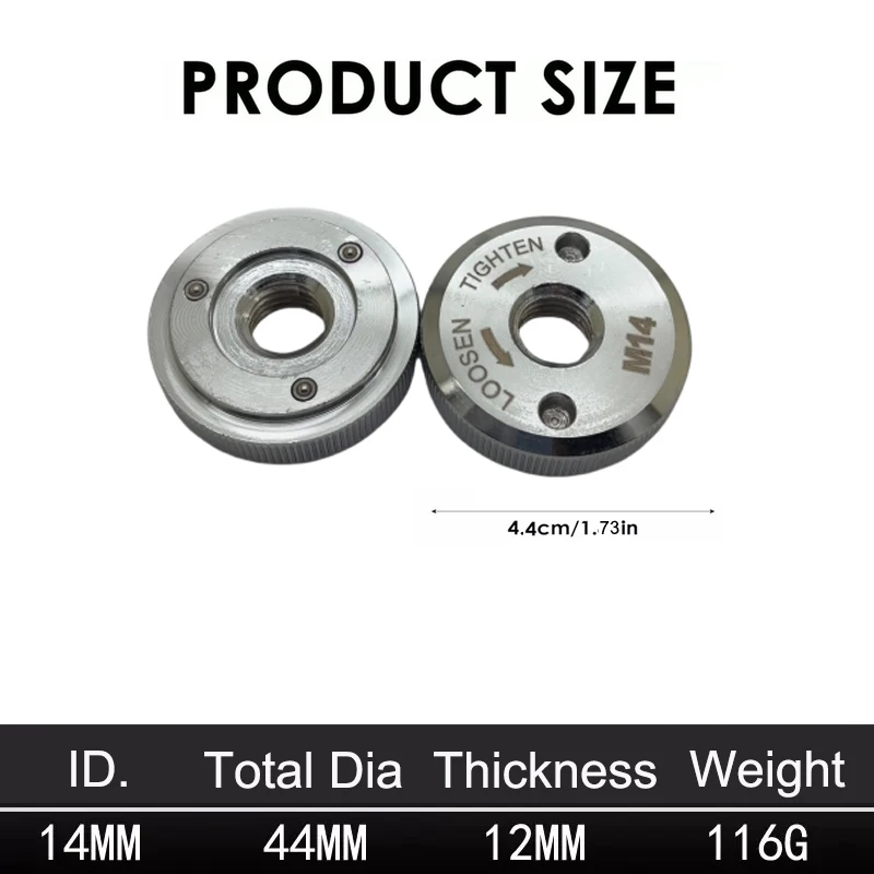M14 Thread angle grinder self-locking pressing plate Quick release Flange Nut Clamping Power Chuck Tools Parts 1PC