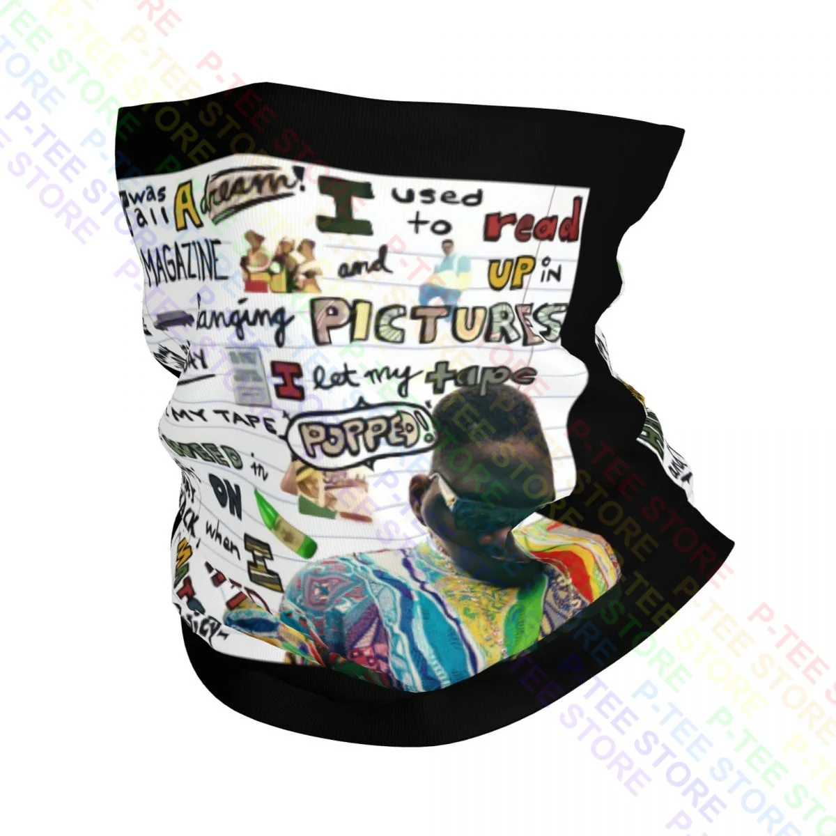 Notorious Big Biggie Juicy Lyric Neck Ghetta Bandana Sciarpa Maschera Per Il Viso Ski Camping Cover Bandana