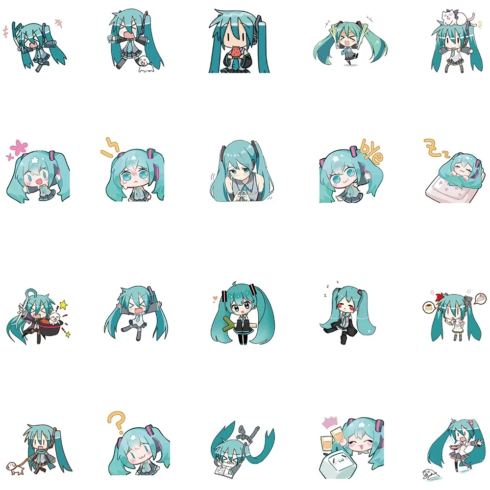 Stickers Quintessential Miku  Anime Stickers Hatsune Miky - Cartoon Anime  Kawaii - Aliexpress