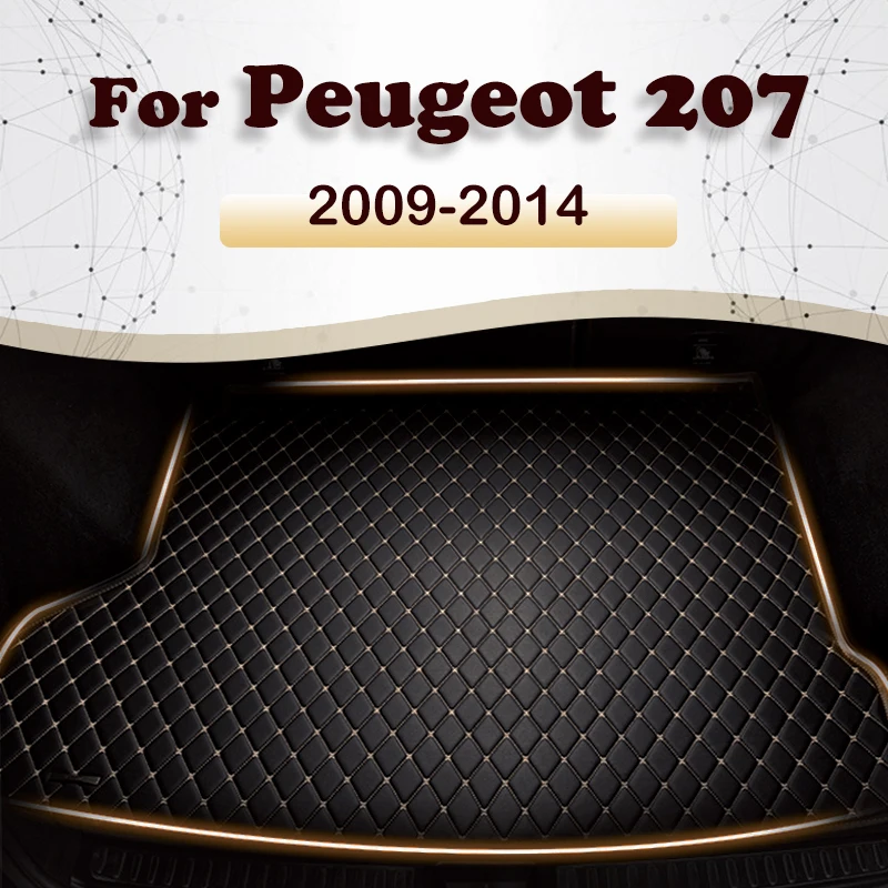 

Коврик для багажника автомобиля для PEUGEOT 207 2009 2010 2011 2012 2013 2014, пользовательские автомобильные аксессуары, украшение интерьера автомобиля
