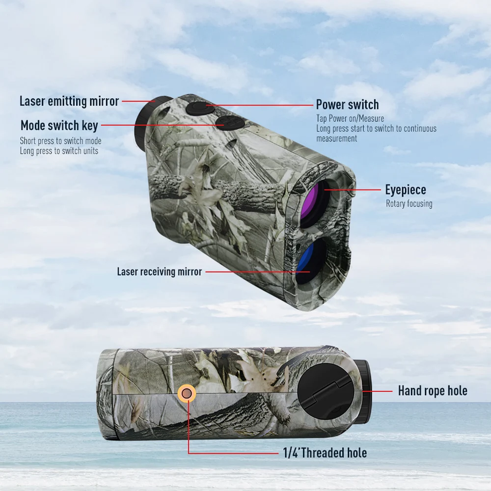 Laser Rangefinder Laser Distance Meter Golf Laser Rangefinder Hunting 1000m 800m 600m speed meter Golf Slope Adjusted Mode Flag-Lock Sport Distance Measuring Telescope