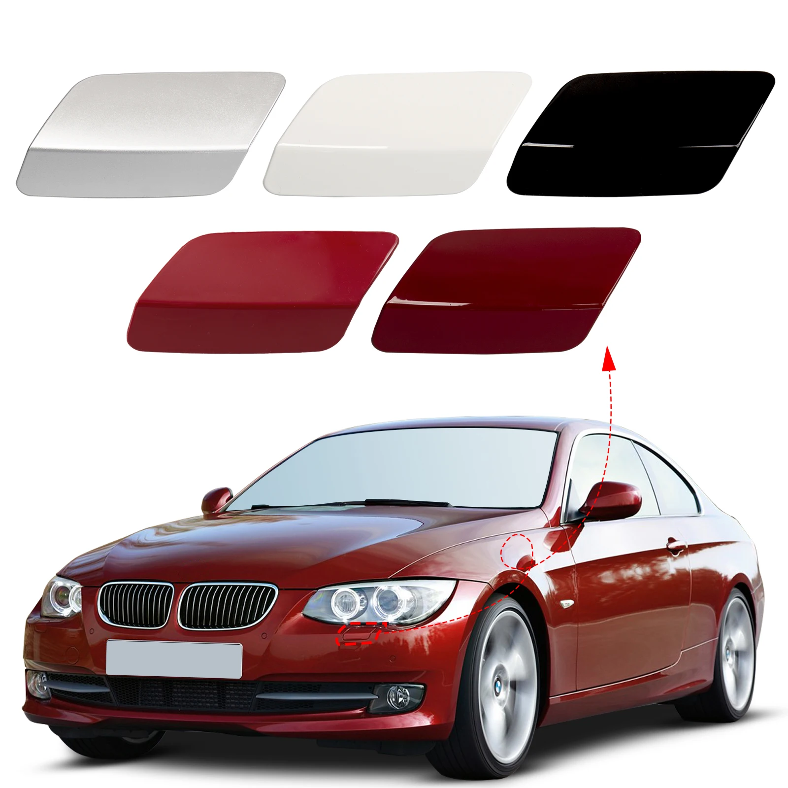 Front Bumper Headlight Washer Cover For BMW 328i 335I 335IS E92 E93