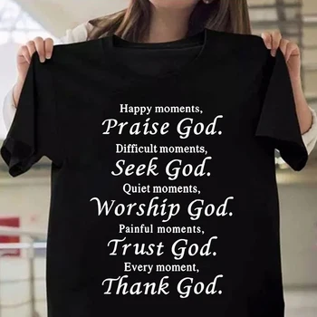 Thanks God Fashion Shirts for Women Christian Short Sleeve Faith God T-shirts Unisex Jesus Gifts for Christian Casual T Shirts 1