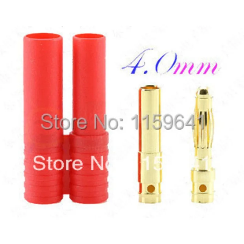 

500 Pairs X 4.0mm Gold Banana Connector with Protector/Cover for Model Planes,shipped By Fedex or DHL