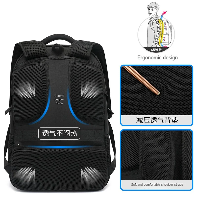 Men's Sports Bag Multi-functional Backpack Trendy Men's Travel High-end Casual Waterproof Backpack Computer Bag