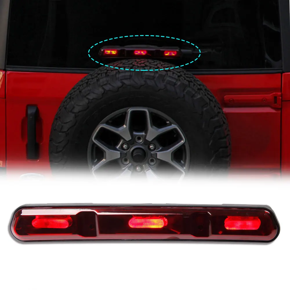 Third Brake Light For ford bronco 2021 2022 Rear High Mounted Tail Stop Fog Lamp Accessory